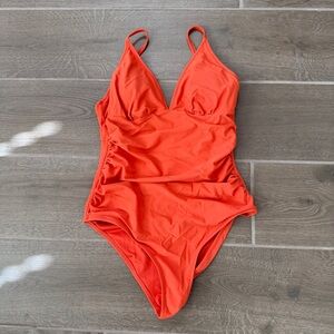 Orange One Piece Swimsuit Adjustable Straps from Amazon size S